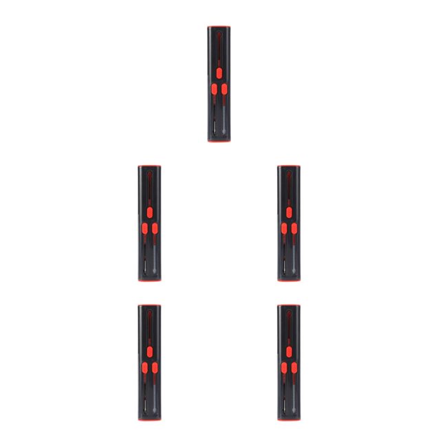 Sidaley Bolígrafo de limpieza de auriculares compatible con Bluetooth Micrófono de mano portátil Computadora portátil Cámara Auricular Cepillo Negro negro rojo 5piezas