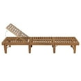 thumbnail image 3 of Carevas Folding Sun Lounger with Cushion Solid Acacia Wood, 3 of 7