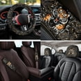 thumbnail image 4 of Yuyamidu Camo Tiger 14 Pcs Car Seat Covers Full Set with Auto Steering Wheel Cover Armrest Cushion Protector Seat Belt Covers Automotive Interior Sets Unverisal Fit Cars SUV Turcks, 4 of 7