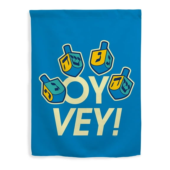 ThisWear Hanukkah Dreidel Oy Vey Hanukkah Dreidel Vertical House Flag Blue