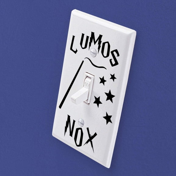 Vinyl Wall Art Decal - Lumos Nox - 4" x 2" - Fun Harry Potter Inspired Decor For Light Switch Kids Boy Girl Bedroom Decor - Laptop Luggage Car Bumper Sticker Computer Peel And Stick Design
