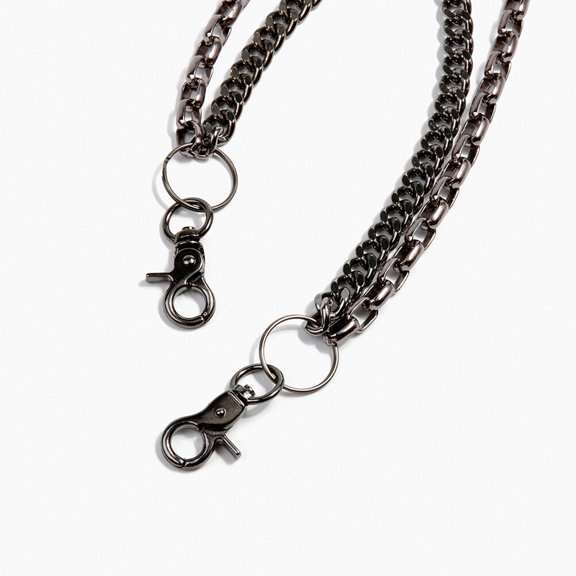 CTIRCHIU Pants Chain Men Jean Jewelry Accessory Aluminum Double Strip 1Pack for Hip-hop Punk
