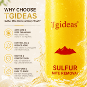 Tgideas Sulfur Body Wash & Shampoo - Deep Cleansing Daily Care - 500ml