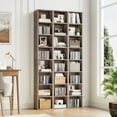 thumbnail image 5 of Homfa 8-Tier Wood Bookcase,71''Tall Storage Cube Organizer with Adjustable Shelves for Living Room Bedroom,2PCS,Dark Oak, 5 of 8