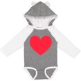 thumbnail image 3 of Inktastic Valentine's Day Red Heart Boys or Girls Long Sleeve Baby Bodysuit, 3 of 5