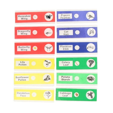 12Pcs/Box Professional Sections Prepared Glass Slides Students Kids Educational Toys Xmas Gifts