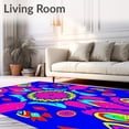 thumbnail image 2 of ODIKA 6'x9' Machine Washable Non-Slip Area Rug, Enchanted Kaleidoscope Mystical Jewel Toned Treasure High Traffic Rug, Blue, 556748, 2 of 7