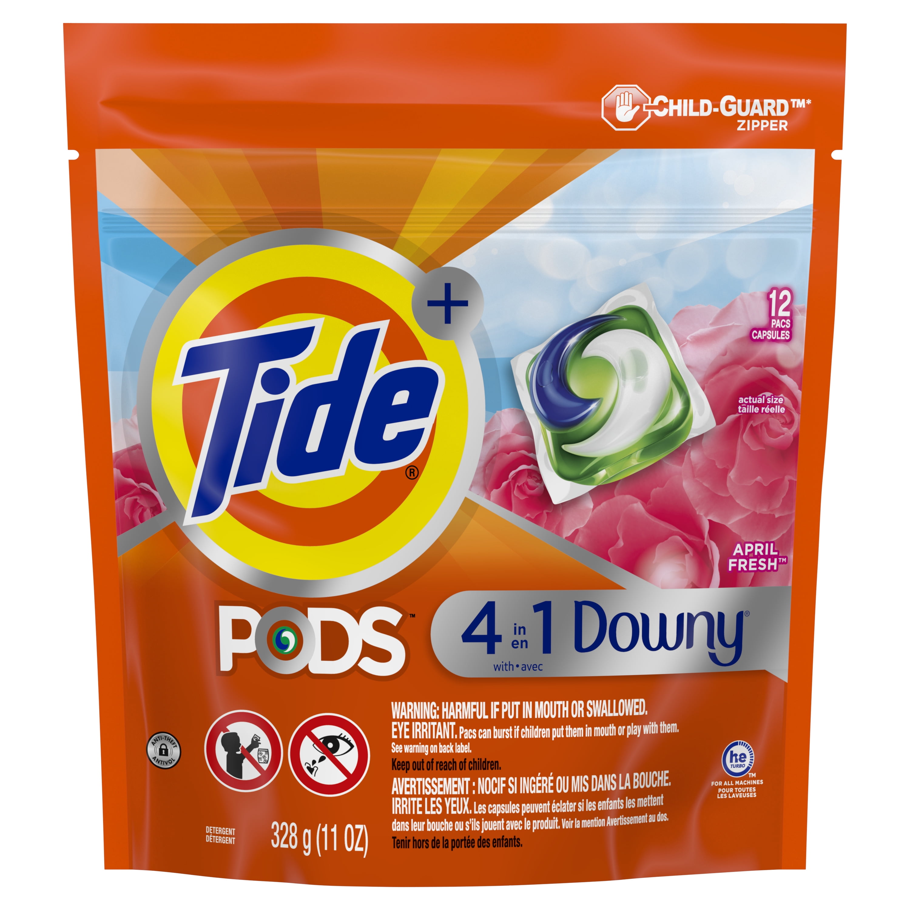 Tide Pods Laundry Detergent Soap Packs with Downy, April Fresh, 12 Ct Tide Pods Laundry Detergent Soap Packs with Downy, April Fresh, 12 Ct