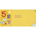 thumbnail image 3 of Designer Greetings Sparkling White Cake on Yellow Background Age 5 / 5th Birthday Card with Stickers, 3 of 3