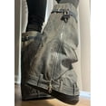 thumbnail image 2 of Padlock Fold Over Platform Denim Knee High Boots, 2 of 4