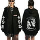 thumbnail image 2 of Sudadera con capucha de banda de Rock Bad Omens Cult matned and Born Again para hombre y mujer, chaqueta gótica con cremallera, estampado de doble cara, Punk Vintage, 2 of 5