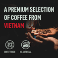 thumbnail image 4 of Too Strong Vietnamese Robusta Ground Coffee – Dark Roast, High Caffeine, Bold Espresso Flavor, Low Acid, 12oz, 4 of 8