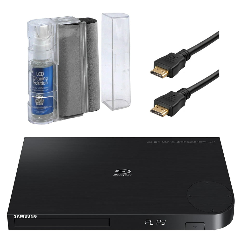 Samsung BDJ6300 Curved 3D WiFi Bluray CD DVD Player Bundle With