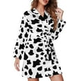 thumbnail image 1 of Farm Ranch Pajama Robe Women Corn Cob Print Aesthetic Sleepwear Long Sleeve V Neck Print Pajamas Robes Autumn Retro Dress, 1 of 5