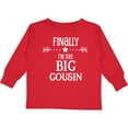 thumbnail image 3 of Inktastic Finally I'm the Big Cousin Boys or Girls Long Sleeve Toddler T-Shirt, 3 of 5