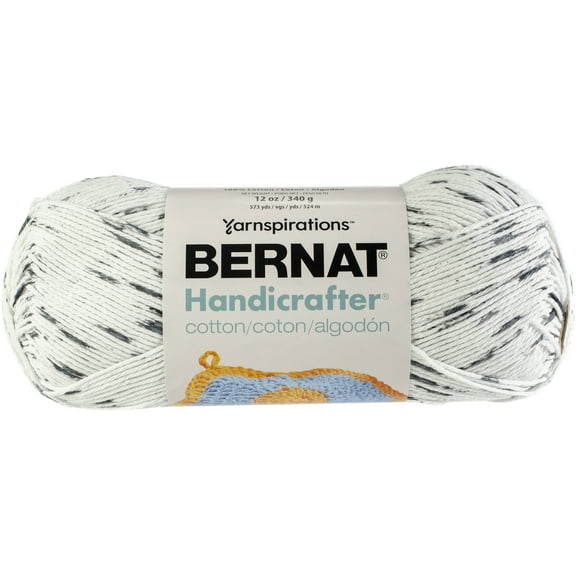 Bernat Handicrafter Cotton Yarn - Ombres-Salt & Pepper Print