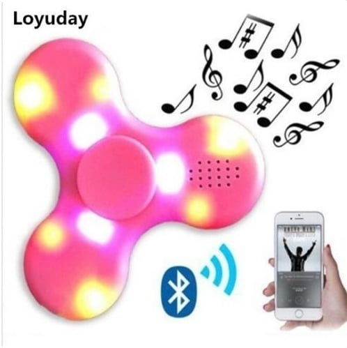 Bluetooth Speaker LED Light Hand Fidget EDC Hand Spinner Gyro Toy BOGO 