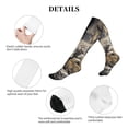 thumbnail image 5 of Lsque Graceful Snow Leopard Pattern Sport Compression Socks for Men & Women 15-20 mmHg Knee High Nurse Pregnant Running Medical and Travel Athletic, 5 of 6