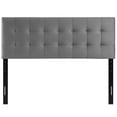 thumbnail image 2 of Lily Queen Biscuit Tufted Performance Velvet Headboard in Gray, 2 of 5