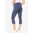thumbnail image 2 of Woman Within Plus Size Petite Stretch-Cotton Knit Pull-On Pocket Capri Leggings, 2 of 6