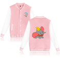 thumbnail image 3 of Chaqueta de béisbol Dumbo para hombre y mujer, chaquetas estilo hip hop estilo Harajuku, ropa de calle para niños y niñas, abrigos universitarios holgados, 3 of 5
