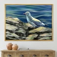 thumbnail image 2 of Designart 'Portrait of Seagull Birds By The Sea' Nautical & Coastal Framed Canvas Wall Art Print, 2 of 5