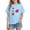 Blue, variant on breaise Girls Boys Toddler Holiday Tees Valentine's Day Casual Graphic Shirts Loose Fit Short Sleeve Crew Neck Tshirt Solid Color Basic Kids T-Shirts