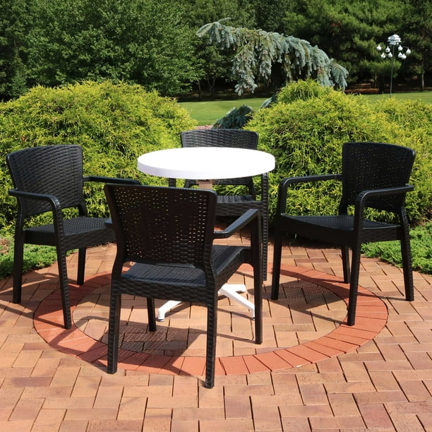 Sunnydaze All Weather Segonia Outdoor 5 Piece Patio Furniture Dining