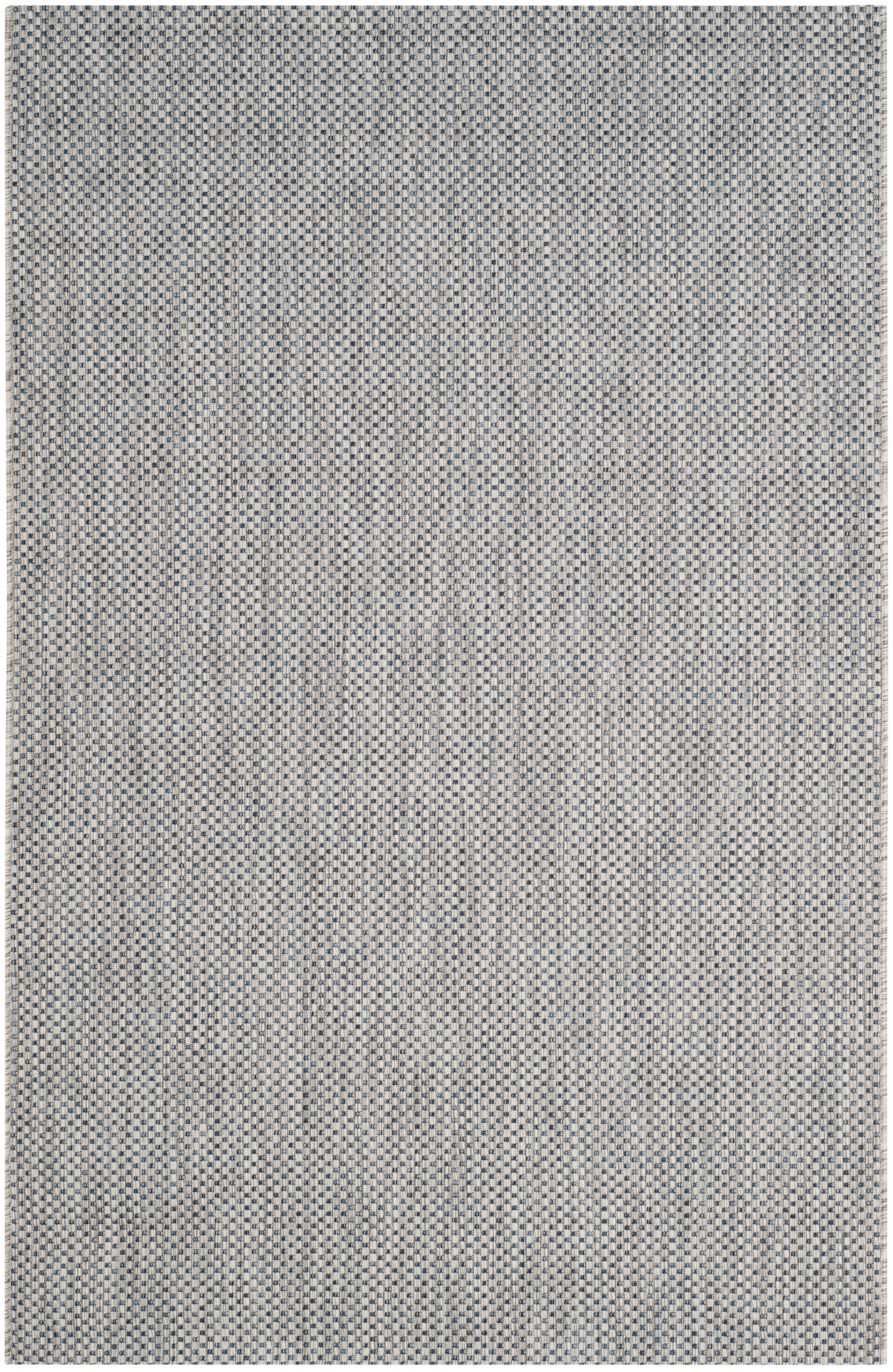 Safavieh Courtyard Finnian Solid Indoor/Outdoor Area Rug, Gray/Navy, 6'7" x 9'6"
