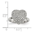 thumbnail image 6 of Finest Gold Stainless Steel Polished with Preciosa Crystal Heart Ring - Size 8, 6 of 6