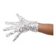 thumbnail image 1 of Guantes De Los 80´s Blancos Con Lentejuela Disfraz Y Cosplay, 1 of 1