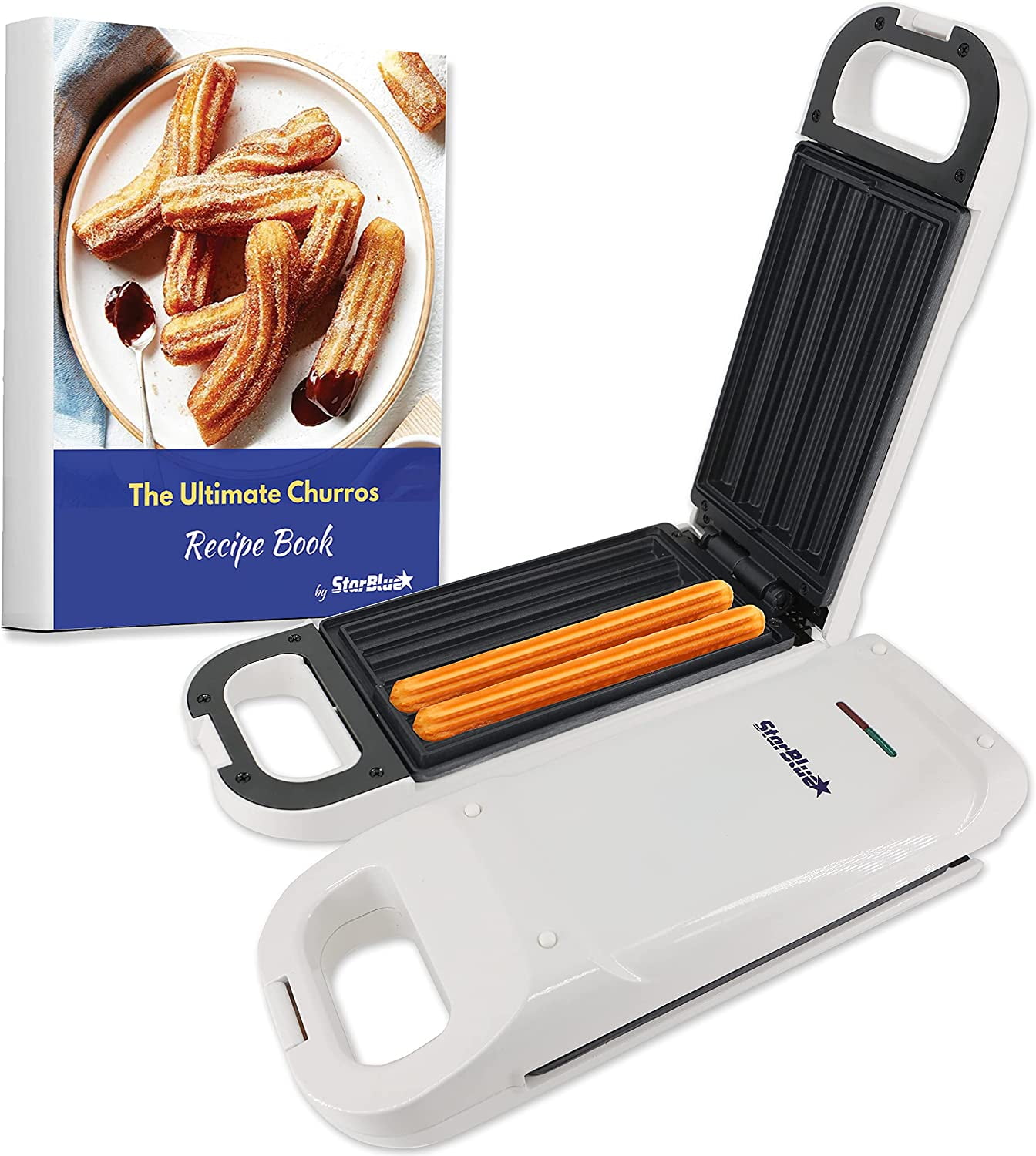 Churro Maker by StarBlue with FREE Recipe e-Book - Cook Healthy and Oil-free Churros in just minutes 110-120V 60Hz 750W