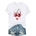 thumbnail image 2 of Neewe Women's T Shirts Summer Tops Simple Graphic Shirts Short Sleeve Vacation Casual Blouse Tee, 2 of 6