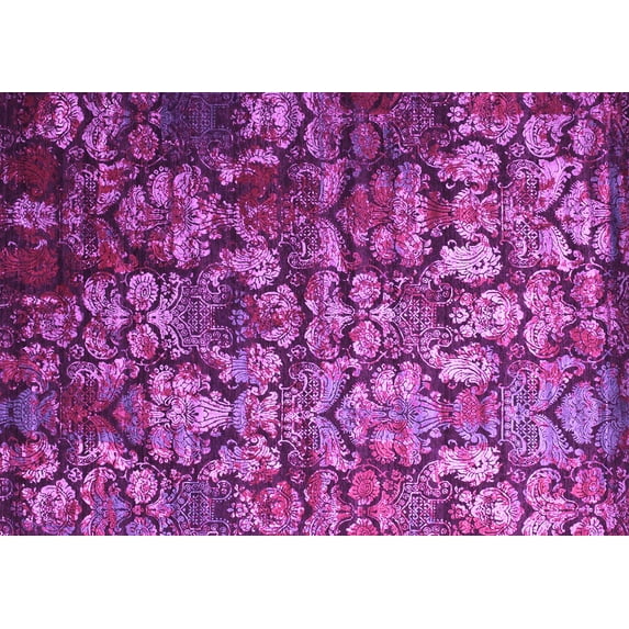 Ahgly Company Indoor Rectangle Abstract Pink Contemporary Area Rugs, 2' x 5'