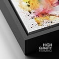 thumbnail image 4 of PixonSign Framed Canvas Print Wall Art Watercolor Splash Pomeranian Animals Wilderness Illustrations Modern Art Rustic Landscape Expressive Multicolor for Living Room, Bedroom, Office - 24"x36" Black, 4 of 5