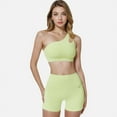 thumbnail image 2 of Active Women's One Shoulder Cutout Sports Bra - X Large, Green, 2 of 6