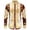 Brown, variant on jjayotai Mens Long Sleeve Tops Clearance Men's Fashion Casual Print Cardigan Slim Business Long Sleeve Lapel Top/shirt