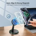 thumbnail image 3 of OANDYS 15W Fast Magnetic Wireless Charger Stand for iPhone 16/15/14/13/12 Series  with Sleep-Friendly Light for AirPods 3/Pro/Pro 2(Black MagSafe Charger ), 3 of 8