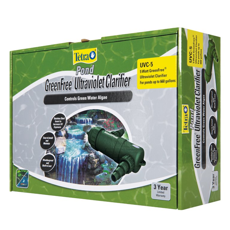 Tetra Pond GreenFree UV Clarifier, 5W, 660 Gallons, For Clean and