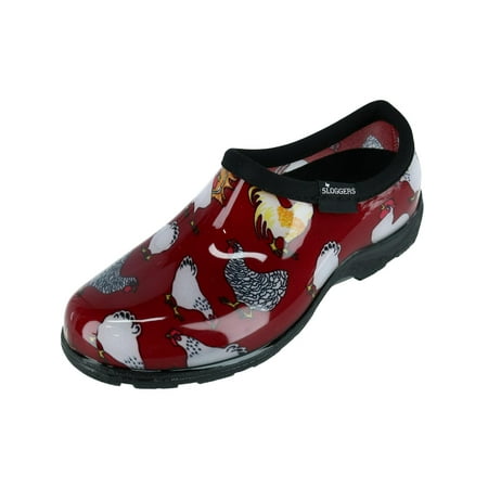 Sloggers Chicken Print Short Rain and Garden Shoes (Women)