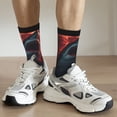 thumbnail image 6 of KLL Red Moon Shark Sailboat Print Cool Socks Men's Women's Crew Socks Funny Crazy Novelty Stockings, 6 of 6