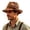 Coffee, variant on Vintage Woven Hollow‑out Sun Hat Unisex Leather Band Decor Breathable Outdoor Vacation Fedora Hat