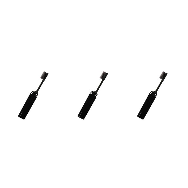 Vogacara Ibcccndc 2 uds cepillos de de carbón de bambú plegable viaje Camping senderismo al aire libre juego de cepillo de plegable Type5 NO5 Vogacara CBP089911