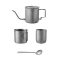 thumbnail image 4 of Bouilloire de Camping en Titane / Bec de 420ml / Théière Portable Légère pour Extérieur / Poignée Pliable Rapide / Résistant à la Rouille / pour Randonnée Pique-Niques, 4 of 9