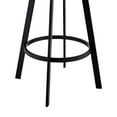 thumbnail image 5 of Nikole 26" Counter Height Swivel Bar Stool in Matt Black Finish with Gray Faux Leather, 5 of 5