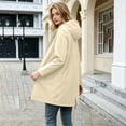 thumbnail image 4 of Moxiu Women's Lightweight Rain Jacket with Hood Waterproof Outdoor Striped Lined Travel Jacket Windbreaker Rain Coats Beige,L, 4 of 9