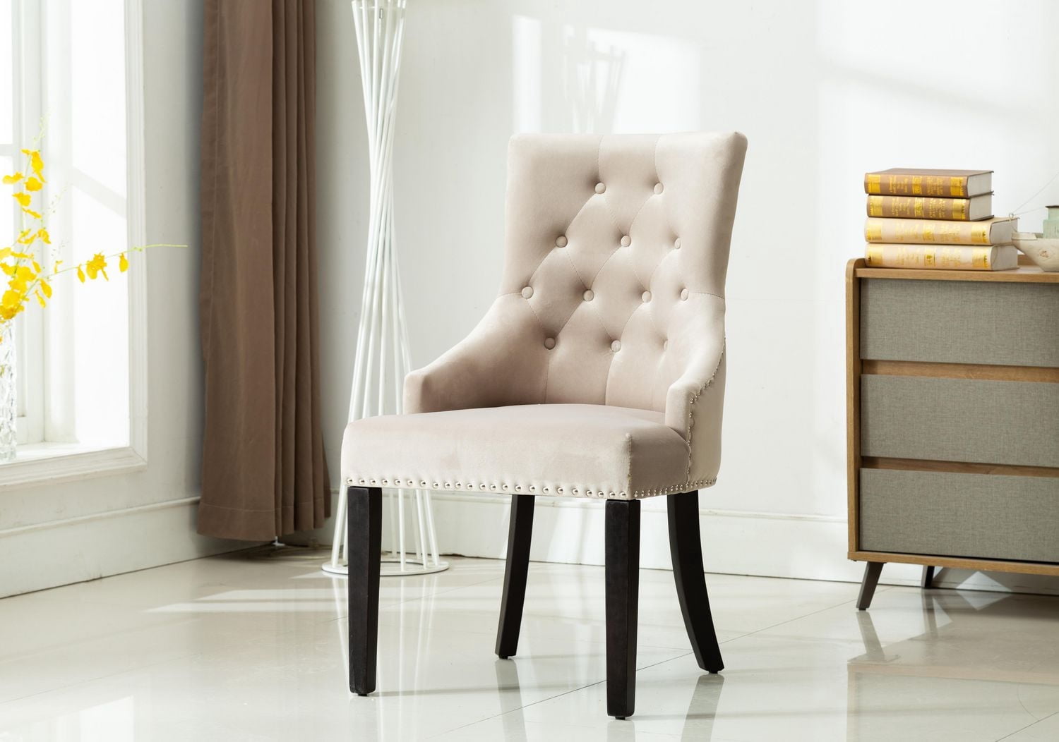 Pansy Set Of Two Accent Chairs-Grey