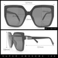 thumbnail image 6 of Womens Oversize Square Minimal Chic Mod Inset Lens Sunglasses Brown - Green, 6 of 9