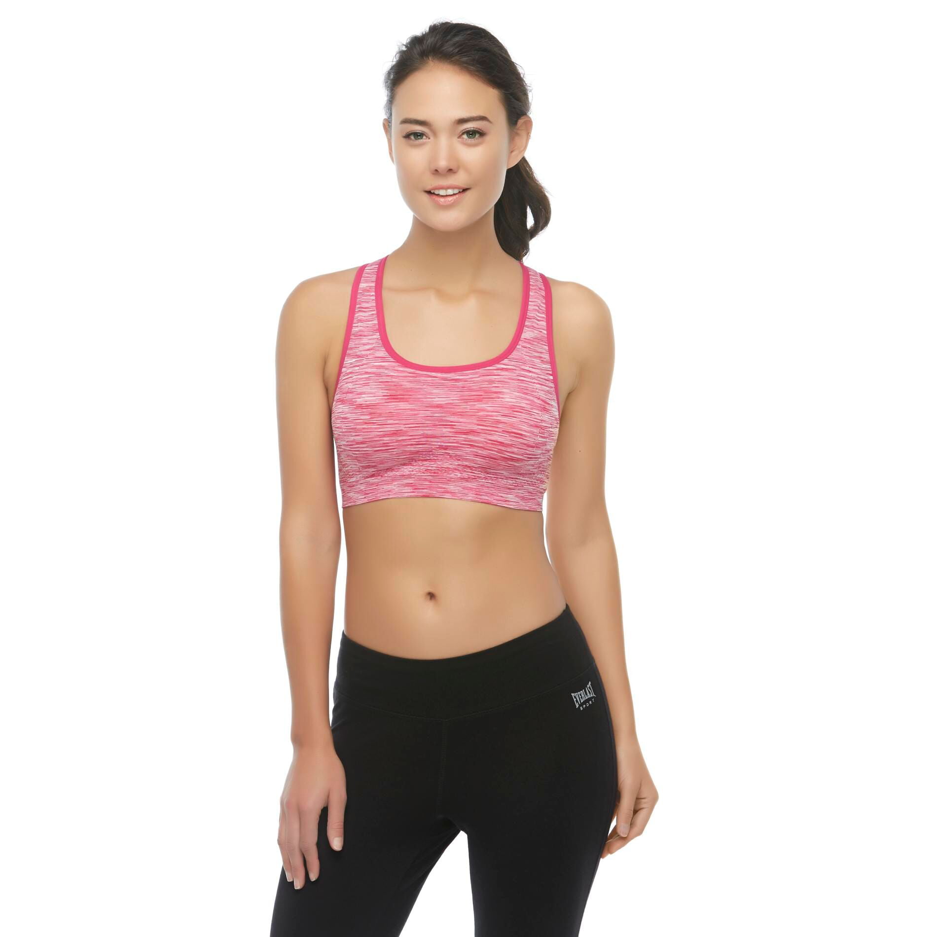 Ladies Everlast Sweat Wicking Seamless Panelled Sports Bra Sizes from 8 to  18