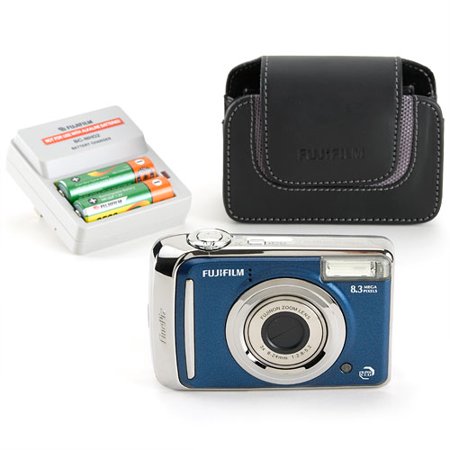 Fujifilm Finepix A805 Blue Camera Bundle (8.3 Mp Digital Camera, Leather Case, 2 Batteries, & Charger)